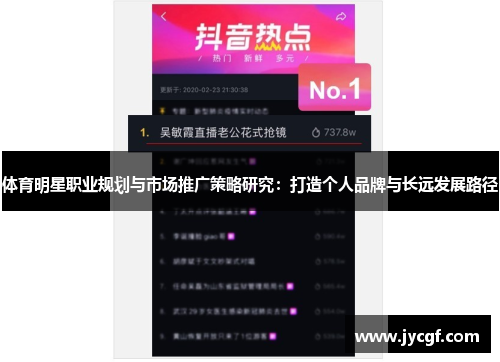 体育明星职业规划与市场推广策略研究：打造个人品牌与长远发展路径